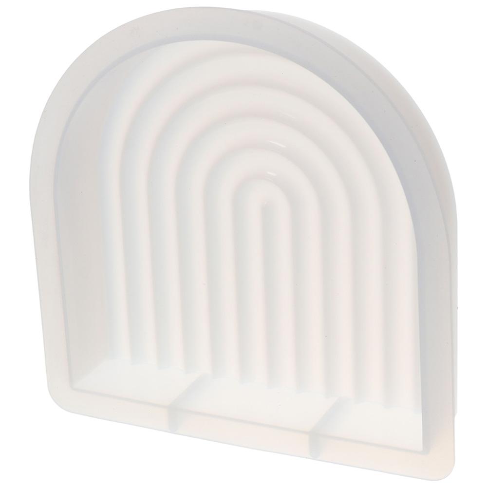 Silicone Rainbow Arch Candle Mould White 17.4*17.2*3.4 cm Geometric Shape Silicone Mould Home Decoration