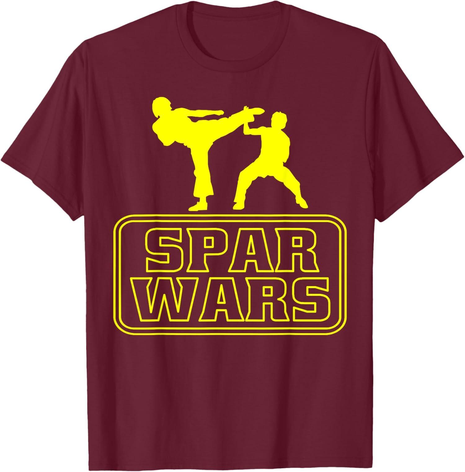 Spar Wars Martial Arts Cool Taekwondo Funny Unisex T-Shirt S разноцветный