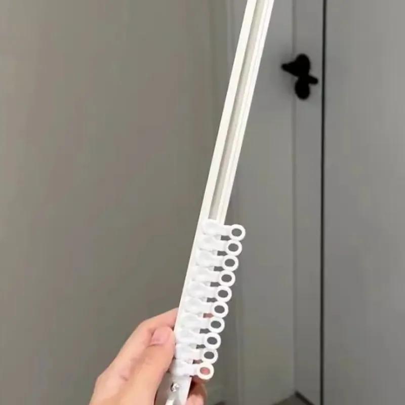 Neuer Schiebehaken Küchenaufbewahrungsartefakt Türrückseite Klebehaken Hakenreihe Bohren nicht erforderlich Einreihiges Hängeregal Hängestange Durchgehende Reihe Schiebe