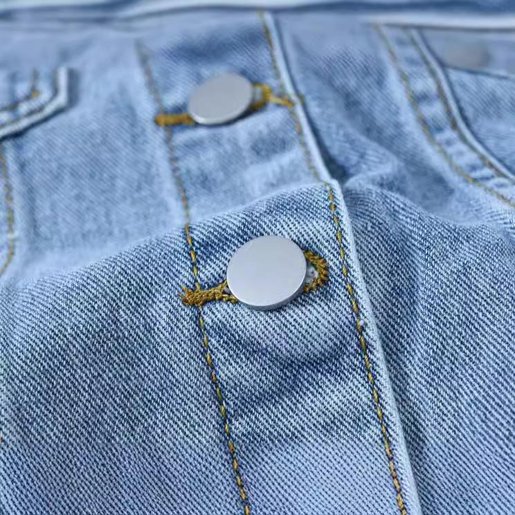 Spring and Autumnal New Arrival Retro Blue Denim Jacket Women's Loose Korean Style Large Size