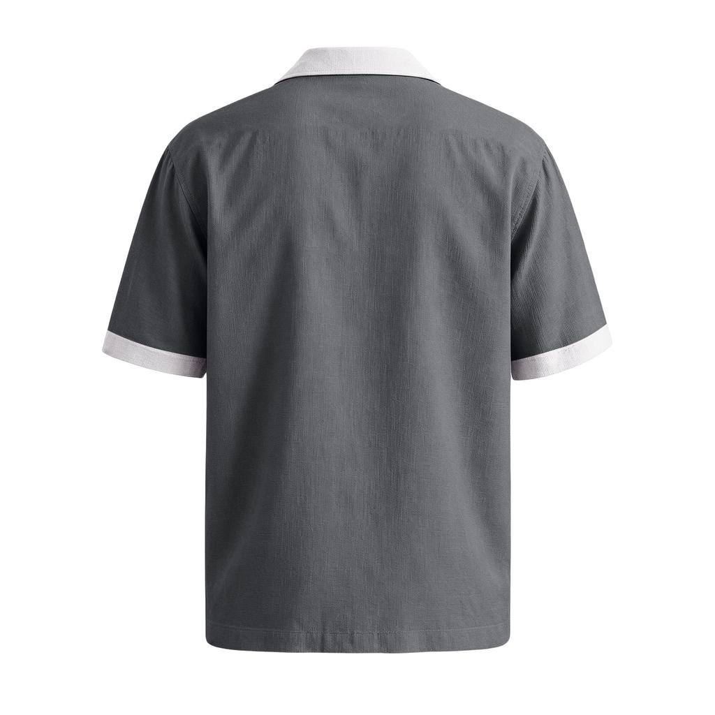 Men's Summer Casual Short Sleeve Shirt Multi Pocket Button Down Shirt Lightweight Breathable Fabric Relaxed Fit
