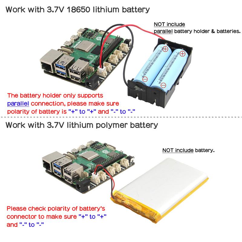 Geekworm X1203 USV 5.1V 5A Shield & Power Management Board für Raspberry Pi 5
