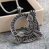 Viking Raven Celtic Knot Single Sided Stainless Steel Unisex Pendant Necklace