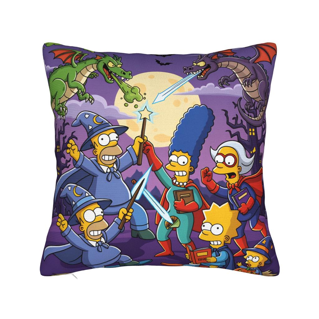 Pillow Cover Funny SSimpsons Green Polka Dot Family Cute Funny Pillow Case For Sofa Couch Bed Living Room Pillowcases