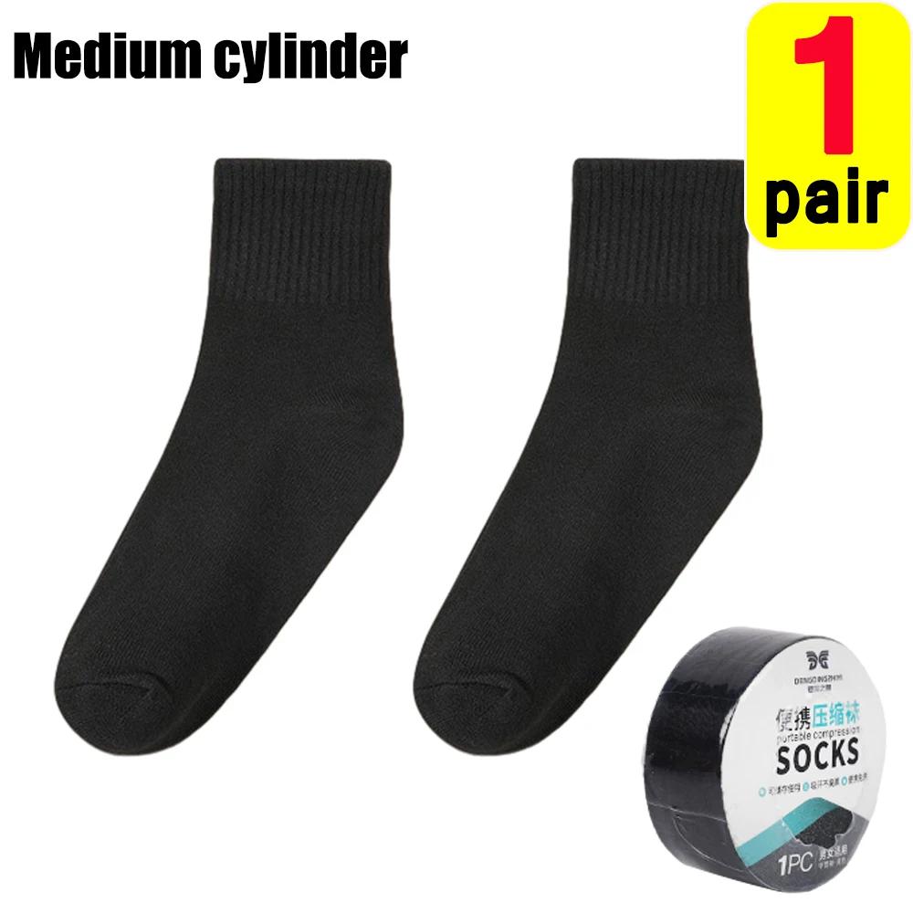 Disposable Travel Socks for Men Women Washable Compression Socks One Time Portable Compression Cotton Sock for Business Trips