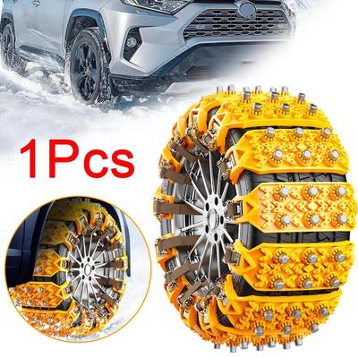 New Anti Slip Wheel Tire Snow Chains Car Winter Outdoor Skid Anti Tire Chains Grip Yellow Wheel E8P1