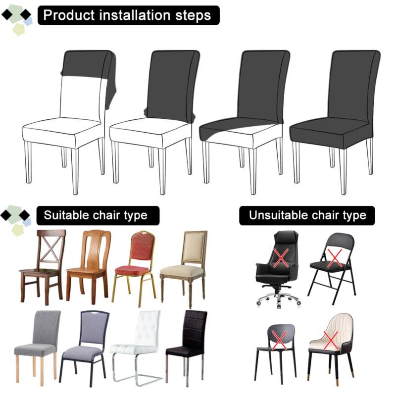 Stuhlhussen aus Fleece für die Küche, kariert, dehnbar, rutschfest, Sitzbezug für Esszimmerstühle, Schutz für Zuhause, Dekoration