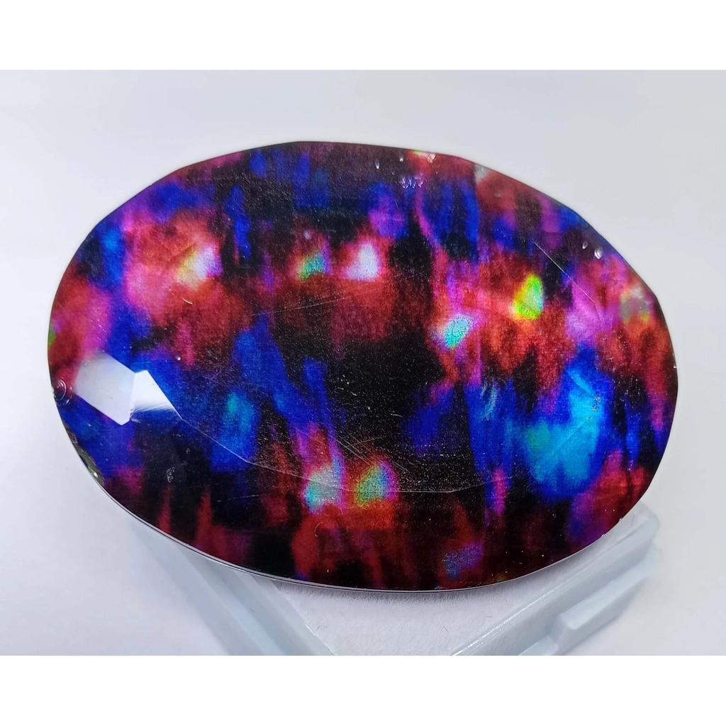 Opal-Like Ammolite Natural 72+ Ct Oval Cut Beautiful Loose Gemstone
