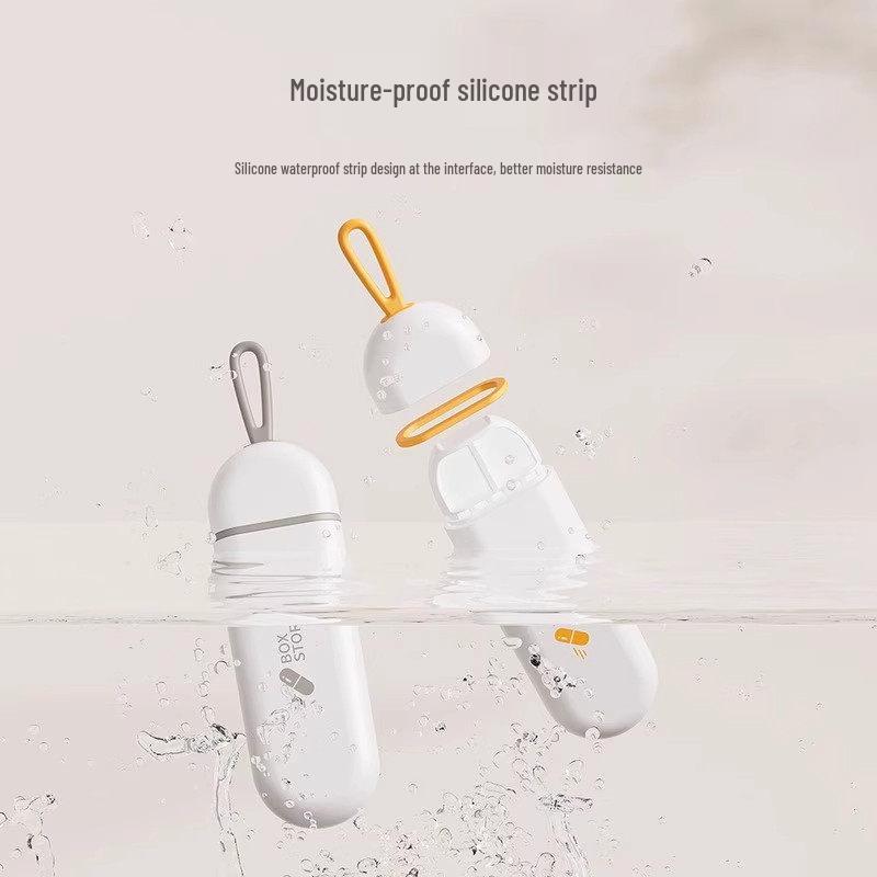 Compact Portable Pill Box, Light-Proof Daily Storage, Mini Food-Grade Sealed Dispenser.