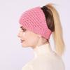 Knitted Hair Band  Autumn and Winter Women's Empty Top Hat Warm Ear Protection Widened Head Cover Woolen Hair Accessory  Hair Band