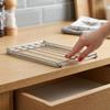 Stainless Steel Kitchen Cloth Drying Rack Foldable Design Rag Drain Holder  Bathroom Sink