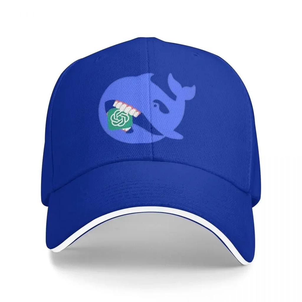 Fashion Logo Deepseek Whale Eating Baseball Cap Running Hippie Breathable Hip Hop Hats Women Unisex Fashion Custom Baseball Caps