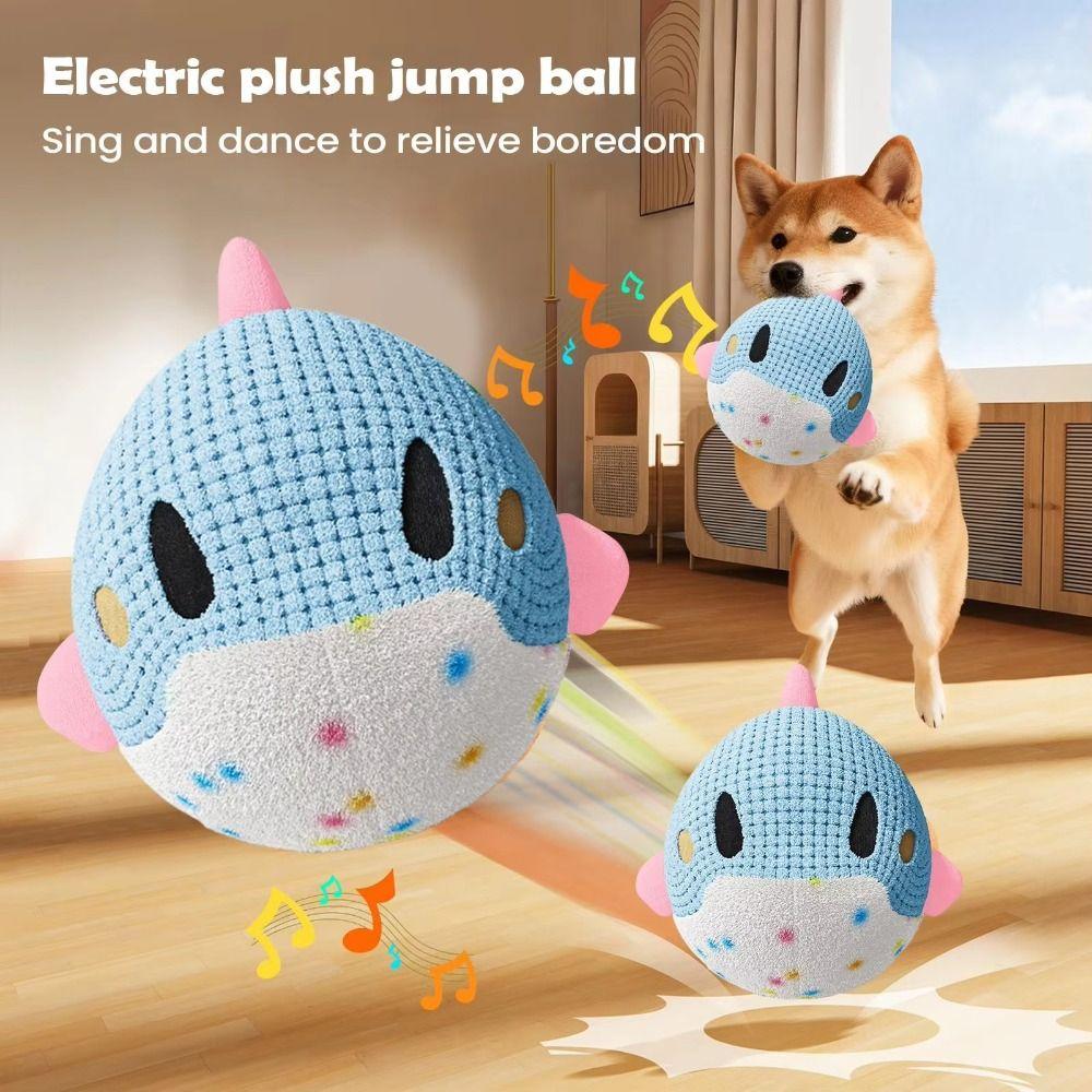 Animal Shaped Electric Rolling Toy Durable Chew Interactive Teasing Ball  Fetch Play