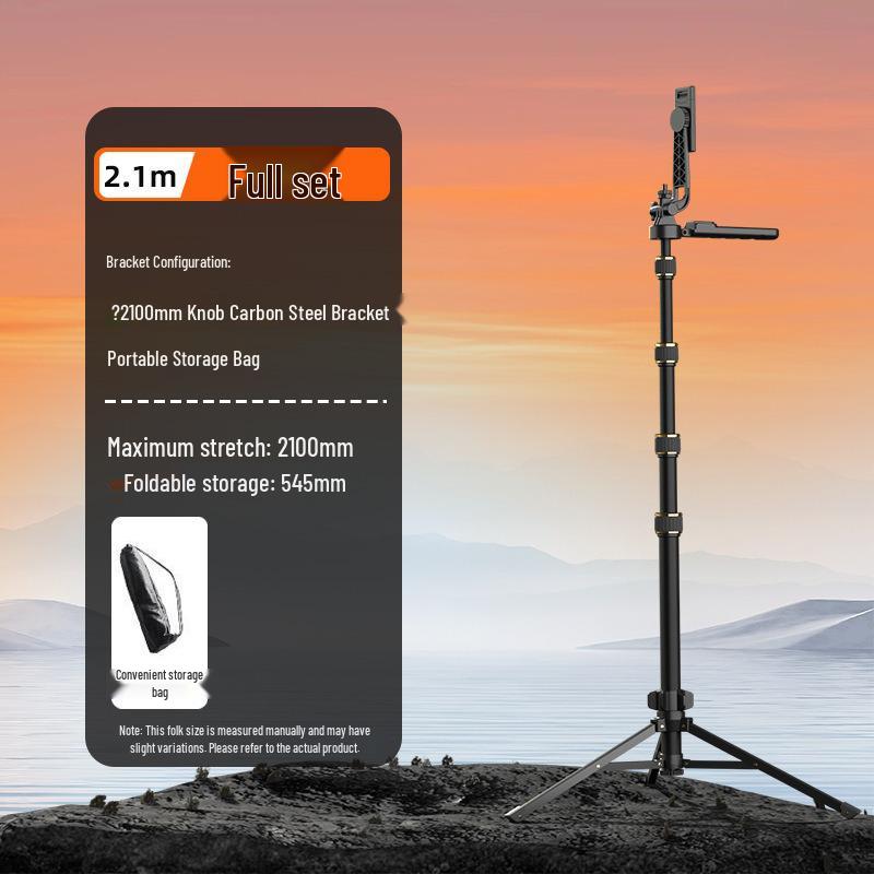 Handheld Multifunctional Phone Tripod with Bluetooth and Fill Light for Live Streaming and Photography