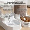 2 in 1 Gravity Pet Feeder Water Dispenser 2.2KG 4L Large Capacity Automatic Refill Bowl For Cats Small Dogs