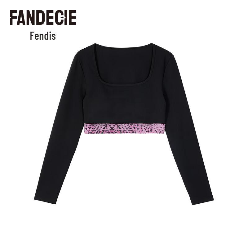 Женский базовый топ с U-образным вырезом Fandecie FD00166 S чёрный