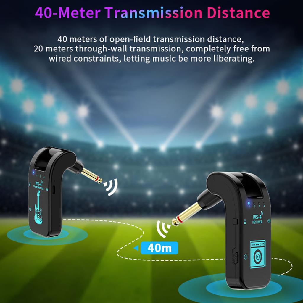 Wireless Guitar Transmitters Receiver 2.4GHz Wireless Guitar System Sound Wireless Transmitters Receiver for Guitar