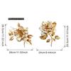 1 Sheet Beautiful Golden Flower Toilet Sticker Bathroom Toilet Cover Decorative Sticker Waterproof Self Adhesive