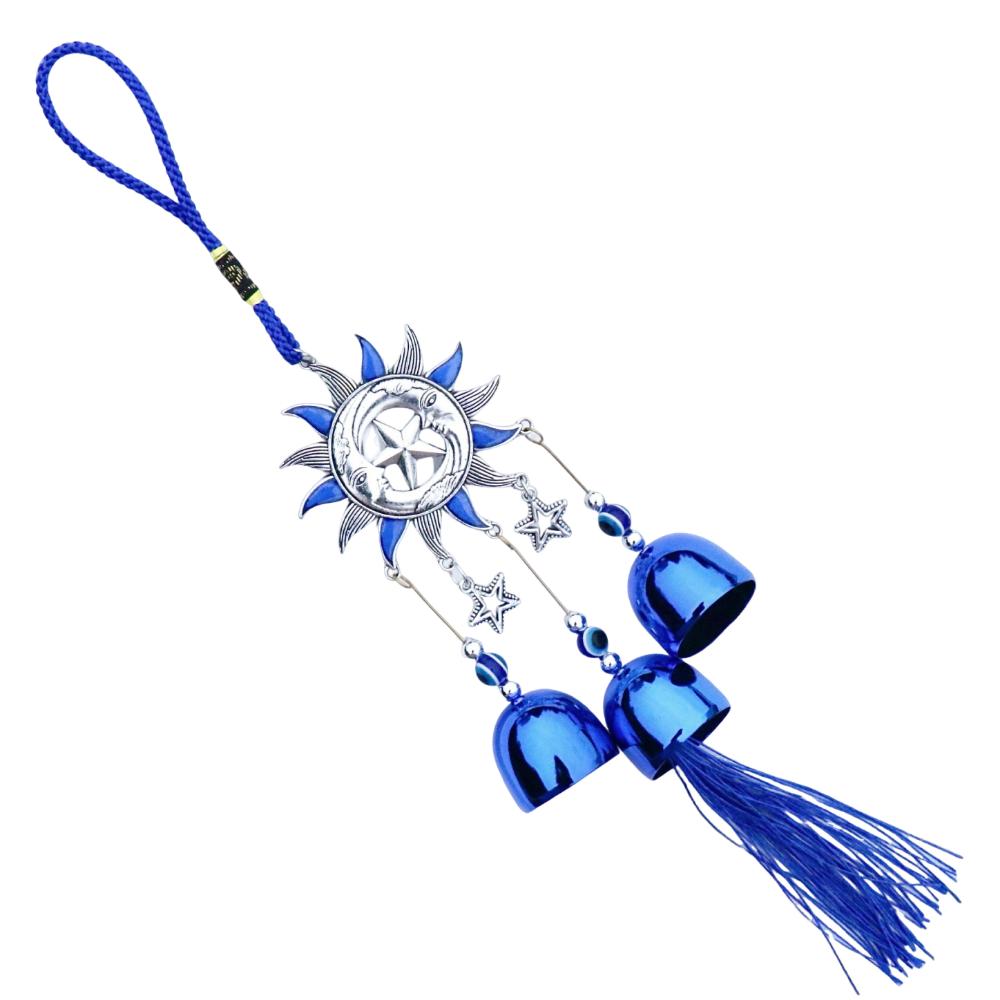Bells Blue Eyes Wind Chime Handmade Metal Wind Music Bell Car Pendant  Garden Decoration