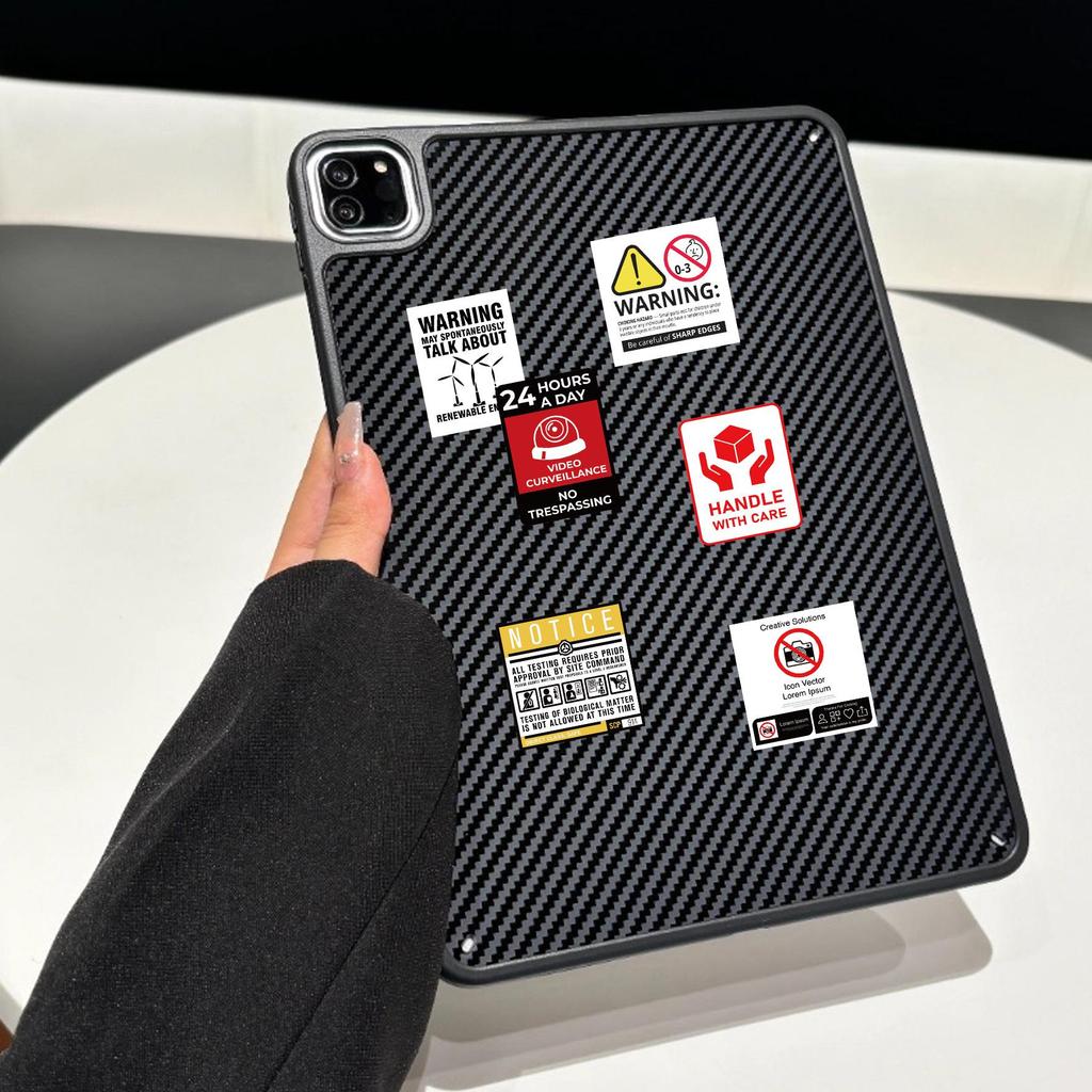 75pcs Waterproof Creative Graffiti Warning Stickers for Journals, Phones, and Notebooks