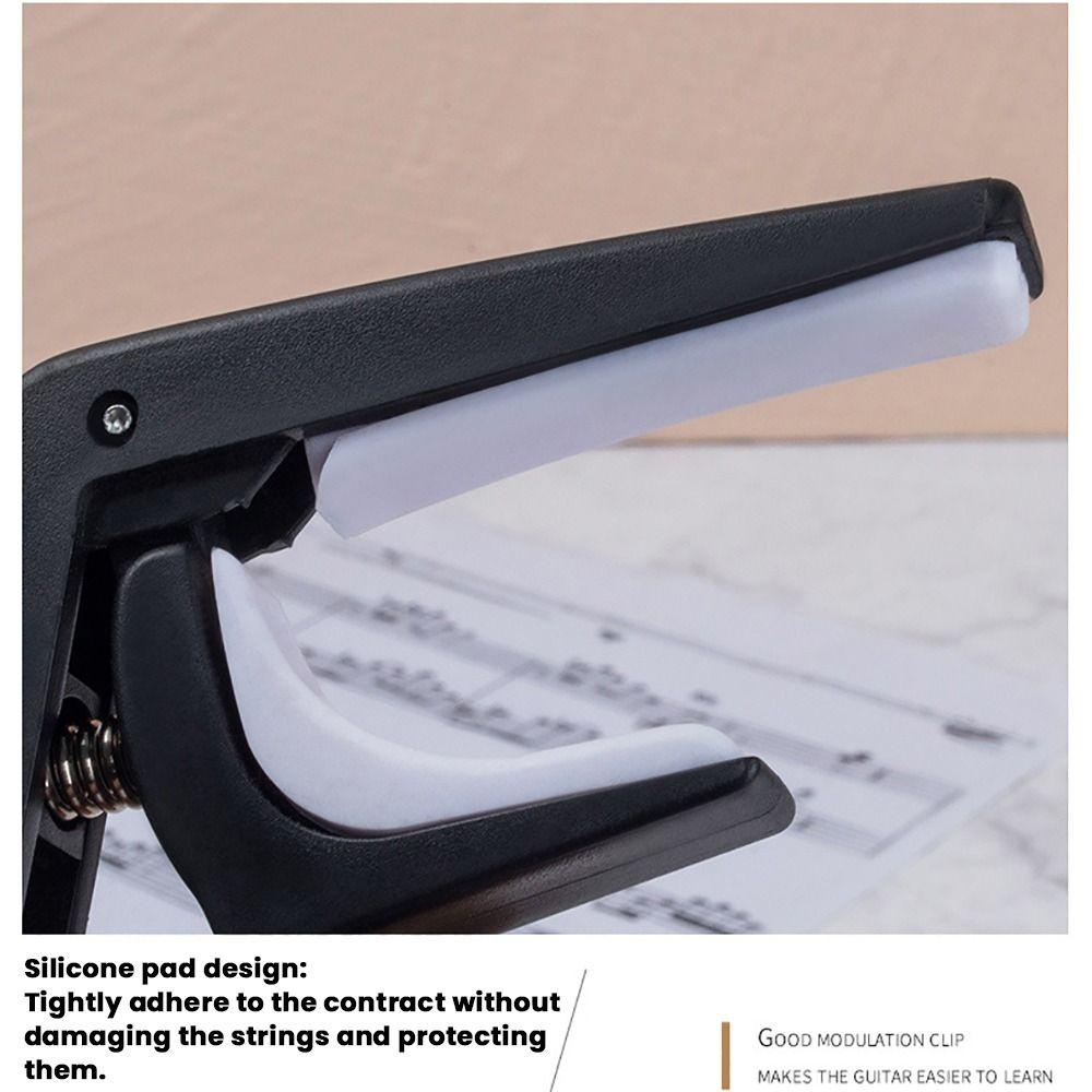 Black/White Guitar Capo Universal Guitar Tone Adjusting Clamp for Acoustic Classic