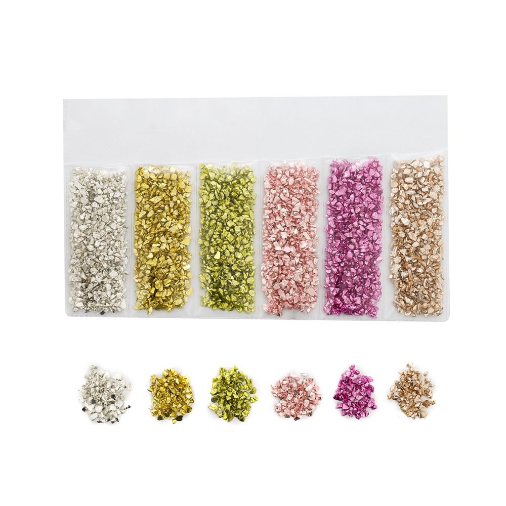 1 Set Multi-Color Mixing Nail Art Crushed Glass Stones Irregular Decoration for DIY Epoxy Resin Siliocne Mold Fillings Material