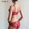 DKGEA Sexy Bra Plus Size Women Underwear Set Lace Transparent Brassiere