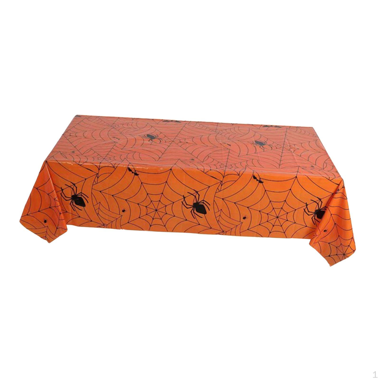 

Скатертина на Хелловін 54x108 дюймів Водонепроникна для їдальні Кімнатна Біла жовтий