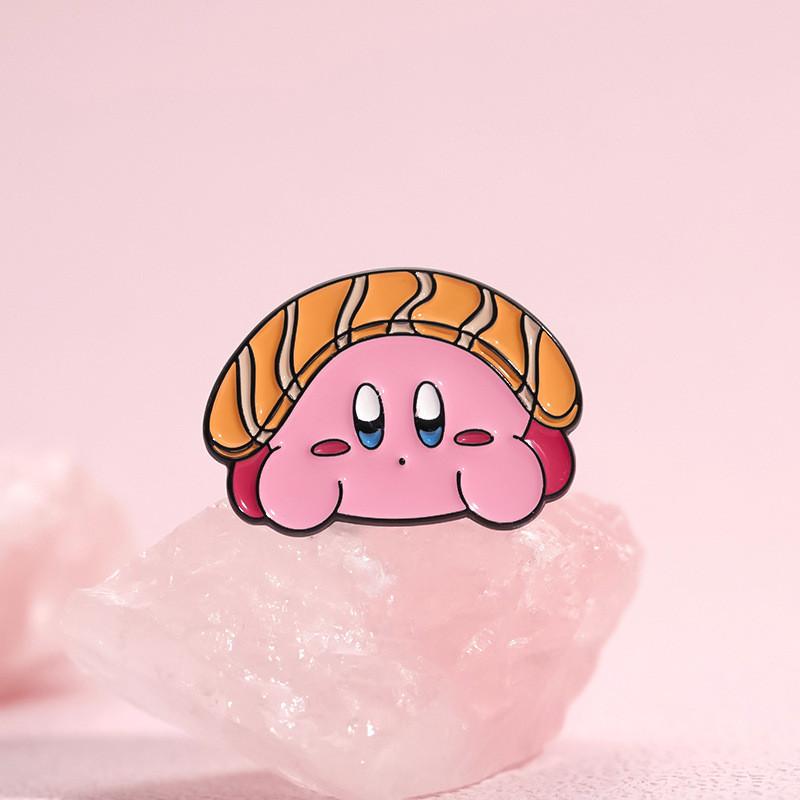Bee Cartoon Creative Design Metal Badge Unique Kirby Inspired Pin For Collectors