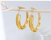 New Large Hoop Titanium Steel Earrings, Niche French Design, Colorfast Stud Accessories for Women