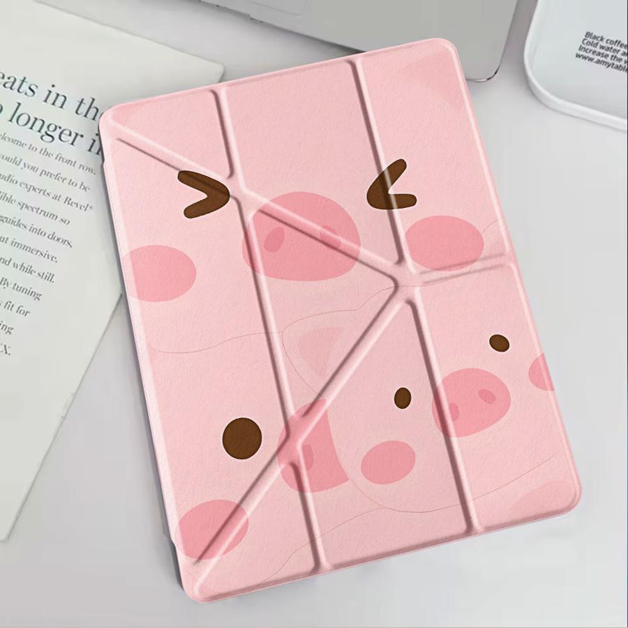 Holder Cover Tablet Case For iPad Pro 11th 10th 9th 8th 7th 12.9inch Mini 6 7 Air 4 5 M3 M2 1 2 M4 11inch Pro 2025 Pig