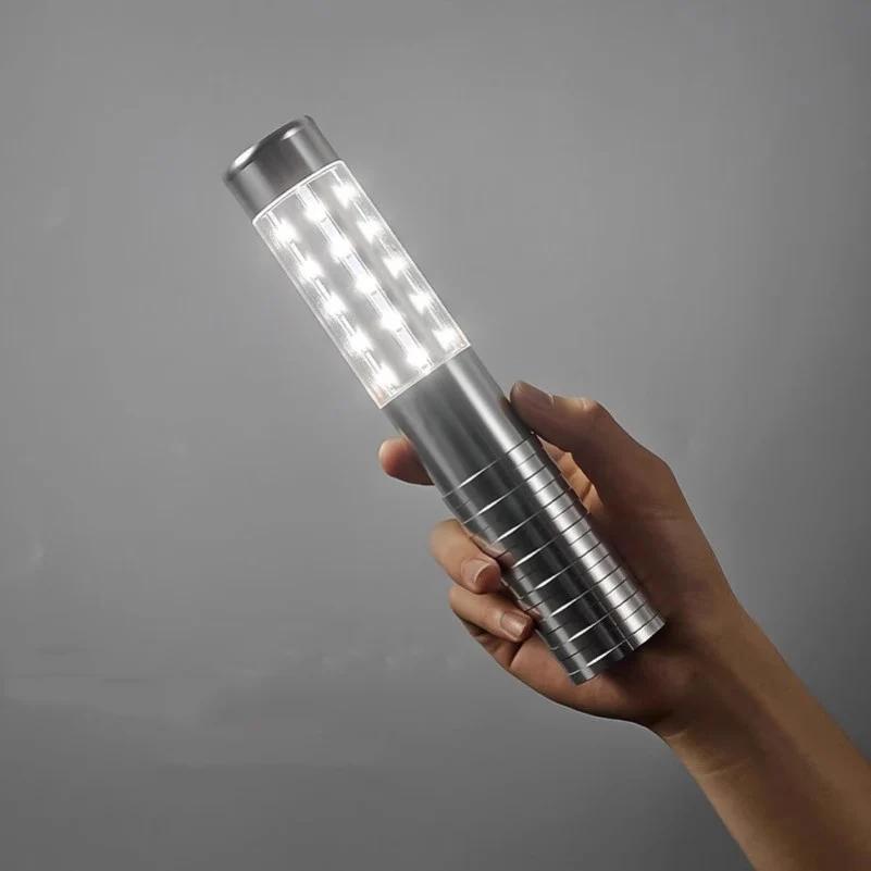 

25/35 см Перезаряжаемая светодиодная стробоскопическая палочка Стробоскопическая палочка в виде бутылки шампанского Световая панель Клубный светящийся топпер для бутылки Фейерверки 110V US Plug