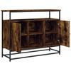 Sideboard Smoked Oak 100x35x80 cm Engineered Wood