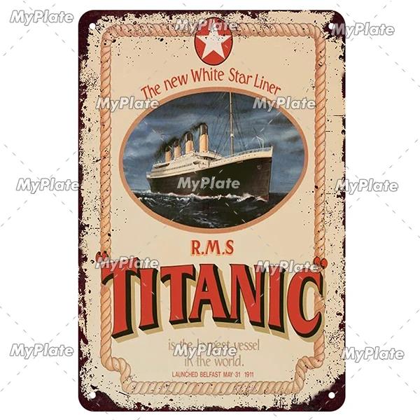 [MaPalte] Vintage Klassischer Film Titanic Metallschild Blechschild Café Dekoration Plakette Heim Wanddeko Barschild Heimdeko Poster