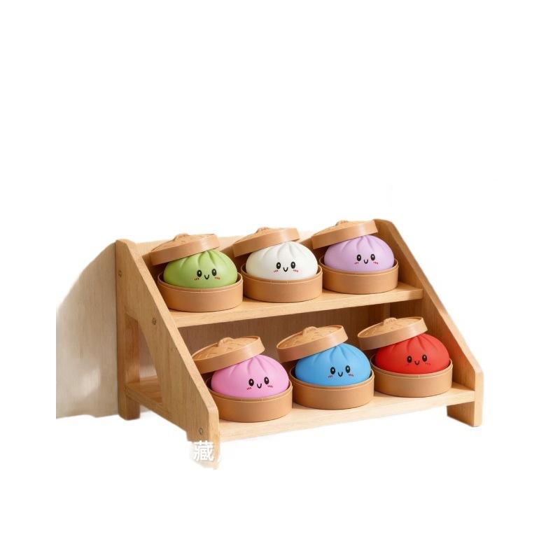 Baozi Pinch Music Soft Non-Stick Hand Squeeze Slow Rebound Fun Decompression Simulated Food Toy Vent