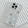 Cherry Pearl Glitter Sequin Phone Case For Iphone17Promax Love Apple 16 Transparent 15 Women