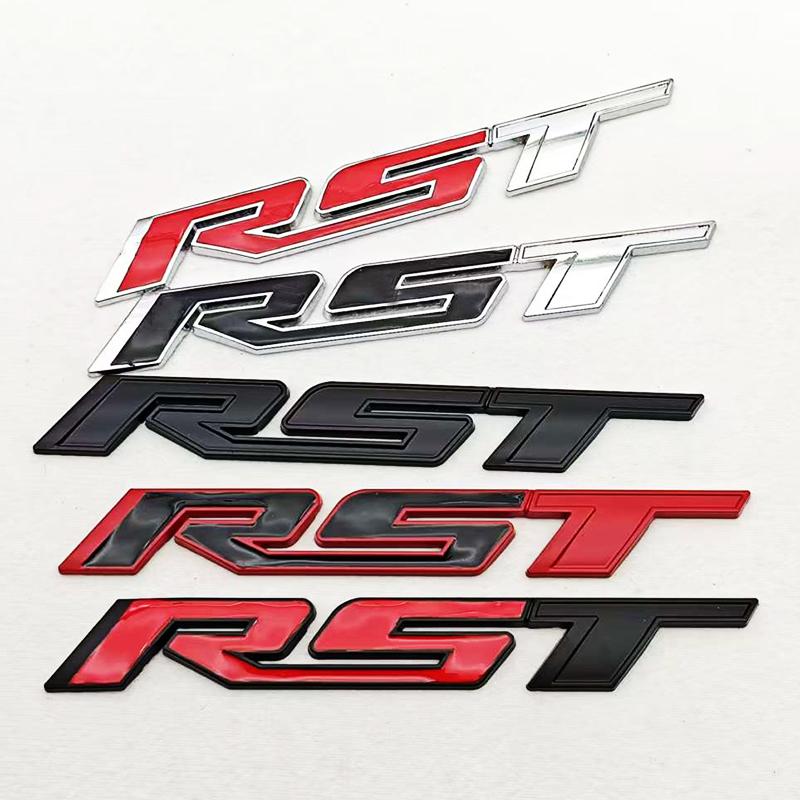 3D Metal Car Sticker Logo RST Emblem Fender Side Rear Trunk Badge For Chevrolet Silverado Tahoe Suburban Traverse Accessories