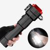 Flashlight Usb Rechargeable Torch Light With Hammer Knife Power Bank Cob Led Work Light For Outdoor