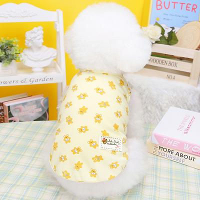 Breathable Pet Cat Clothes Small Dog Pomeranian Bi Bear Teddy Dog Vest Anti-hair Loss Summer Thin