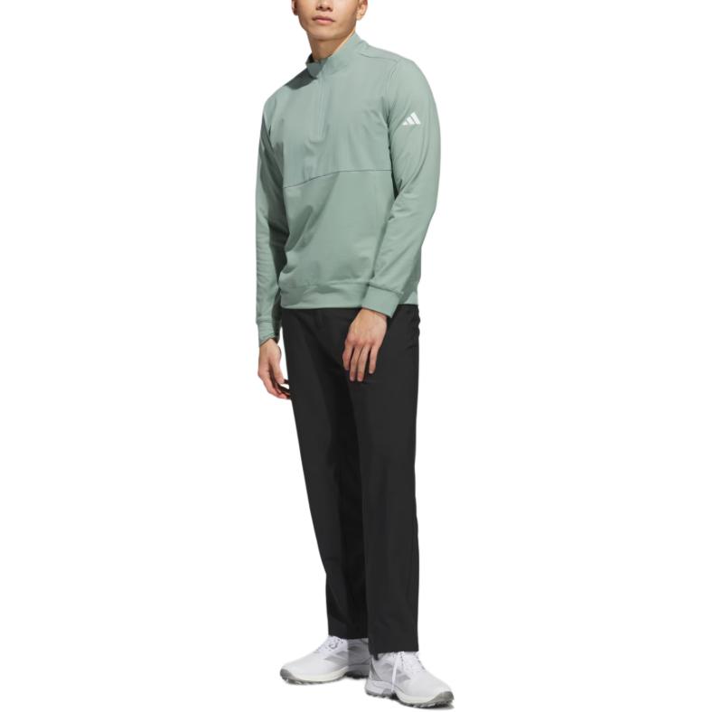 Adidas Ultimate365 Tour Fashionable Versatile Skin-Friendly Pullover Sweatshirt Men Sweatshirt Silver-Green JN9147