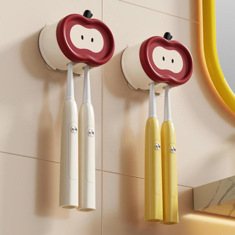 

Мультяшный держатель для зубных щеток для ванной комнаты, настенная подставка для зубной пасты, держатель для хранения зубных щеток без пробивания отверстий, аксессуары для ванной комнаты