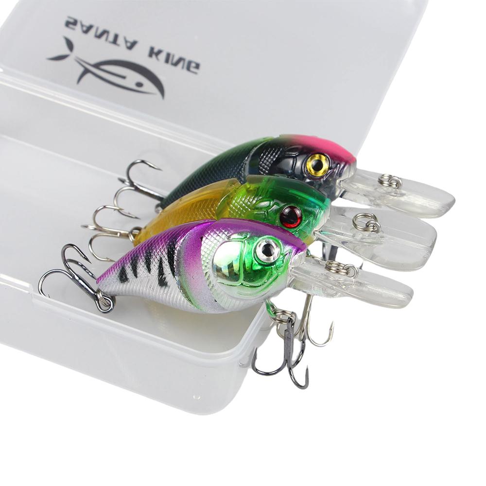 SantaKing 3Pcs Fishing Lures Shallow Deep Diving Swimbait Crankbait Fishing Wobble Multi Jointed Hard Baits for Bass Trout