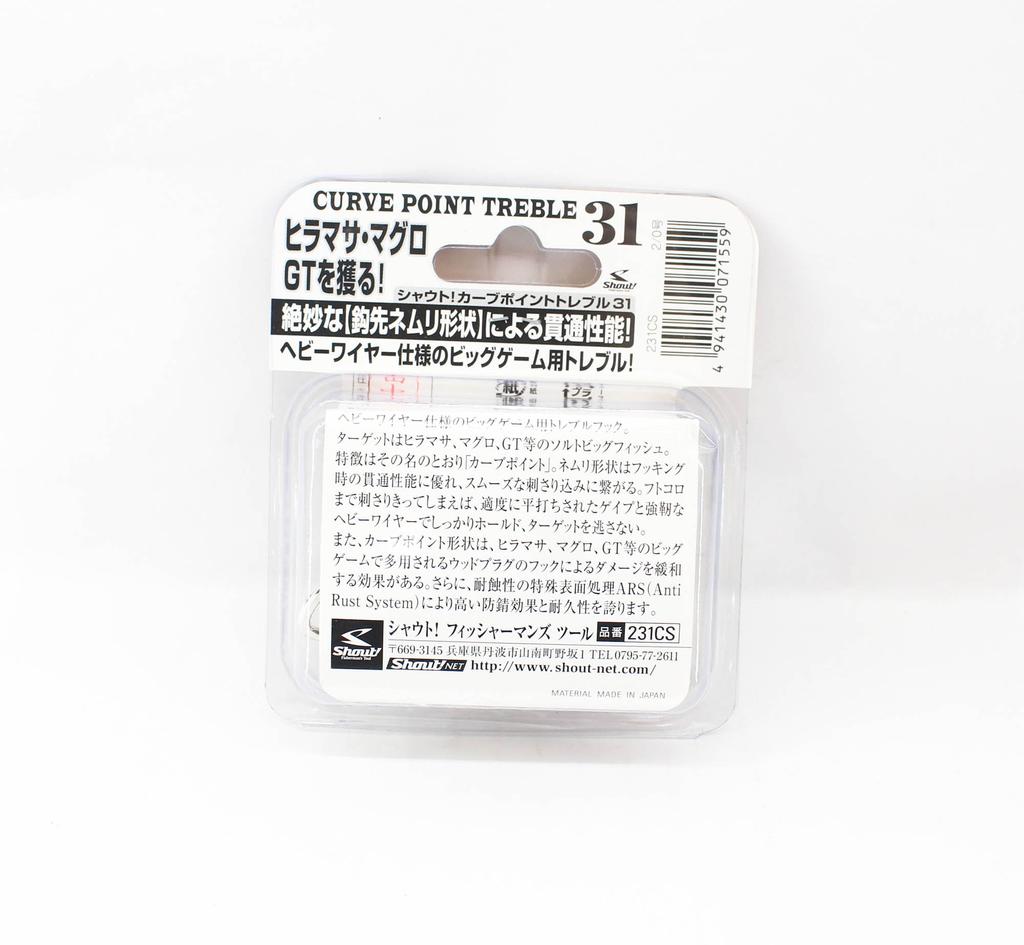Shout 231-CS Curve Point Drillingshaken Heavy Duty Größe 2/0 (1559)