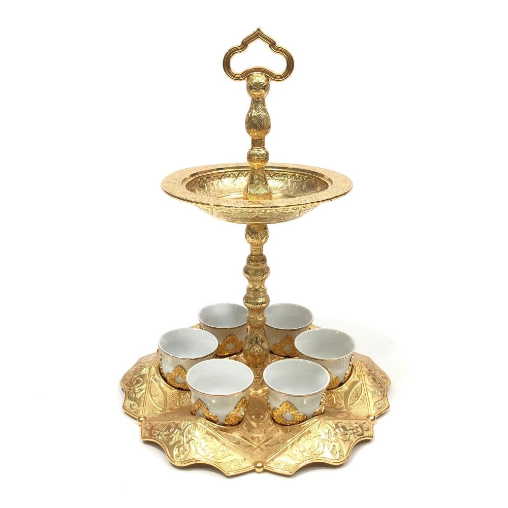 Vintage Style Drinking Set | Vintage Serving Tray | Islamic Tea Set | Islamic Home Gift | Islamic Beverage Set | Islamic Housewarming Gift