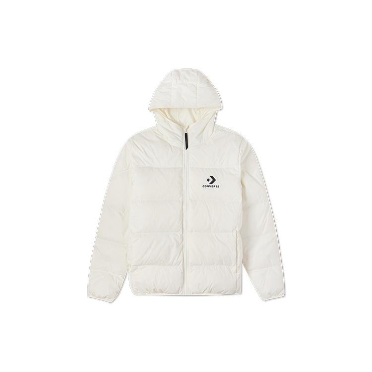 Converse Classic Casual Warm Hooded Down Jacket Asia Sizing 'White' Men's 10023695-281