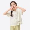 Xiao Yin Man Girls' Colorful Print Breathable Knit Short Sleeve T-Shirt