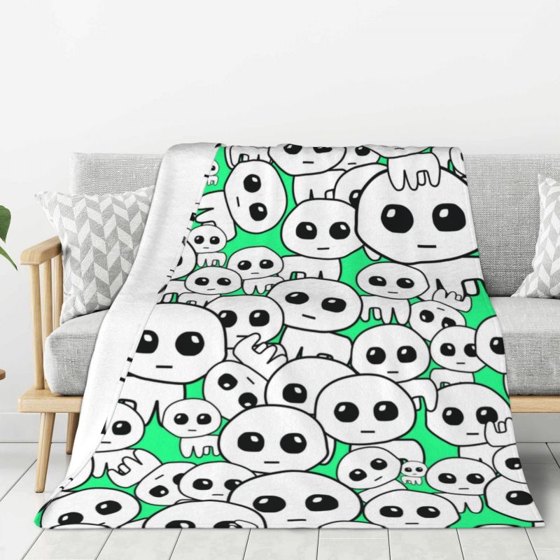 Custom Yippee Tbh Creature Autism Blankets Warm Flannel Throw Blanket for Home Bedroom Sofa 75X95CM
