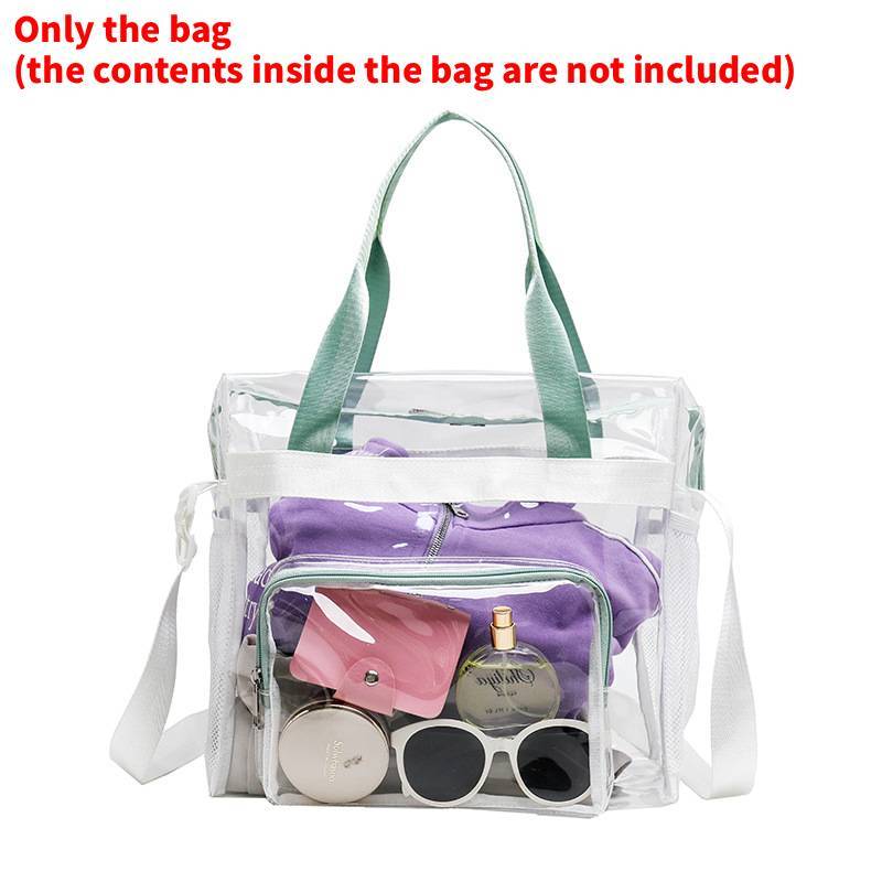 Pvc Transparent Tote Bag With Large Capacity For Beach And Gym Use In Cross Border Style