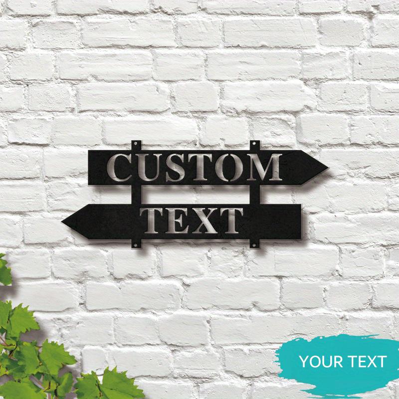 

Custom Unique Metal Street Sign Personalized Directional Decor Contemporary Style Wall Sculpture