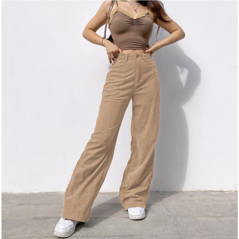 Corduroy Drag Floor Draped Wide Leg Casual Pants Women Fall